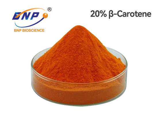 مكمل مسحوق بيتا كاروتين 1٪ من البرتقال إلى الأحمر غير قابل للذوبان في الماء